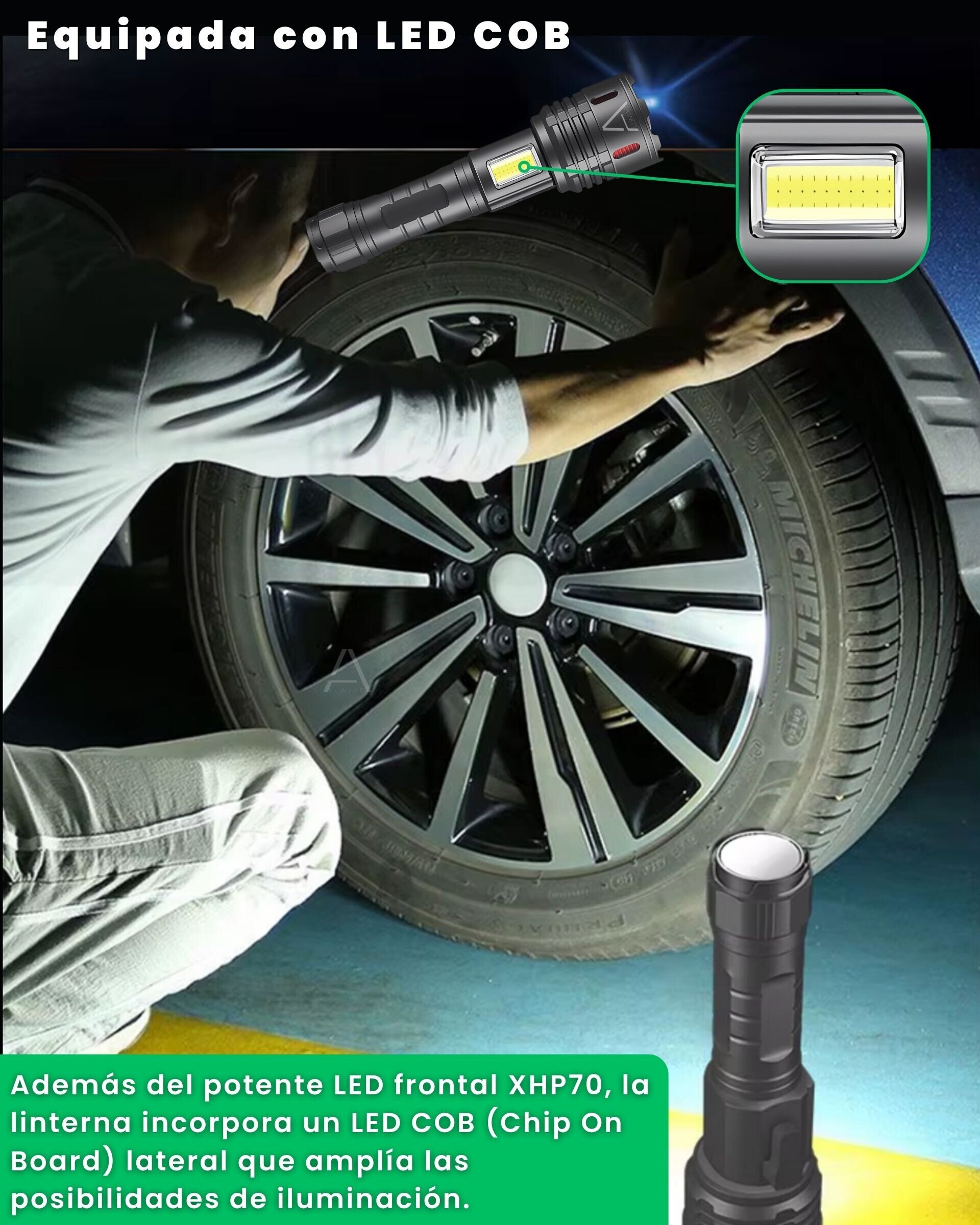 Linternas LED alta potencia XHP-70.2 táctica militar - 10