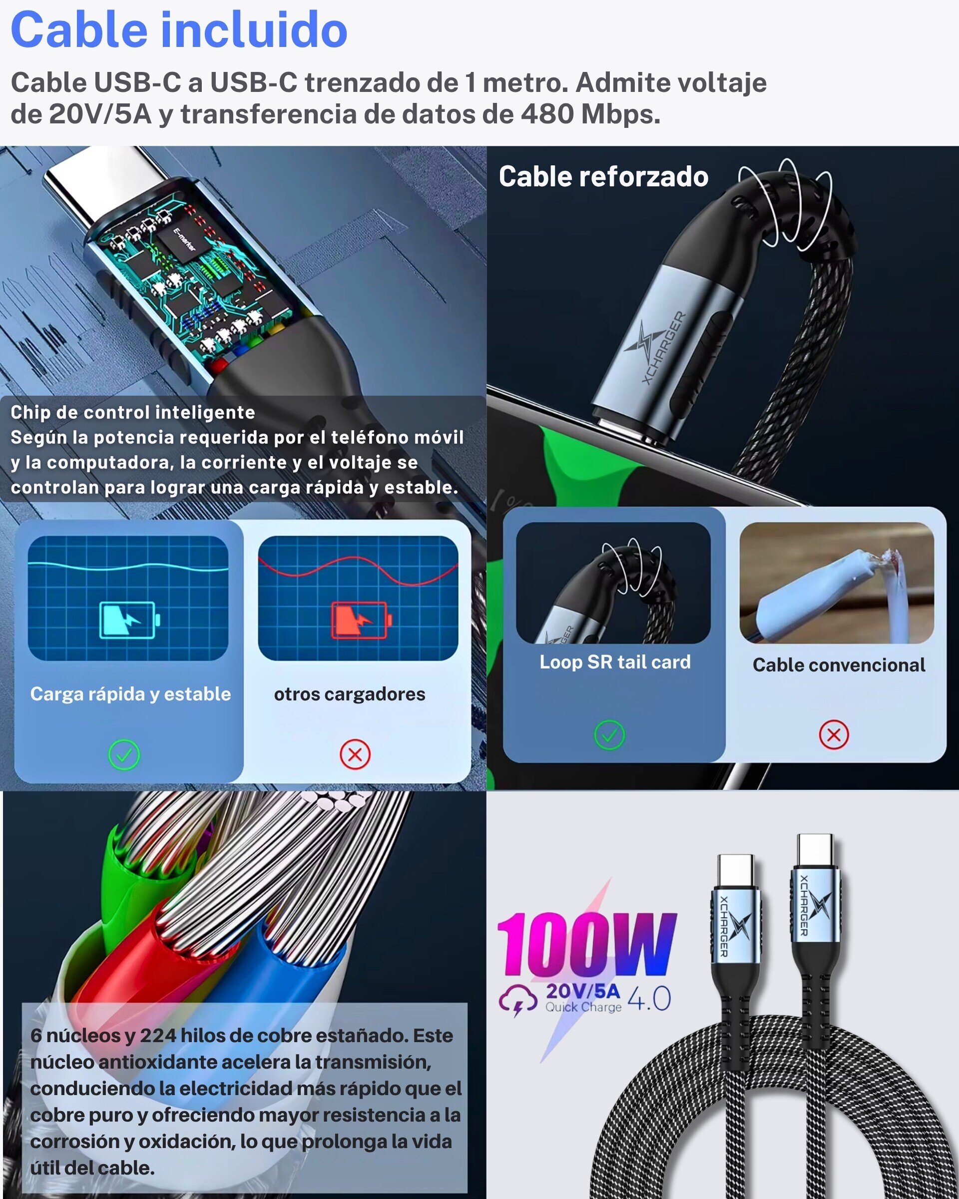 Cargador múltiple compatible con Samsung Galaxy Watch - 8