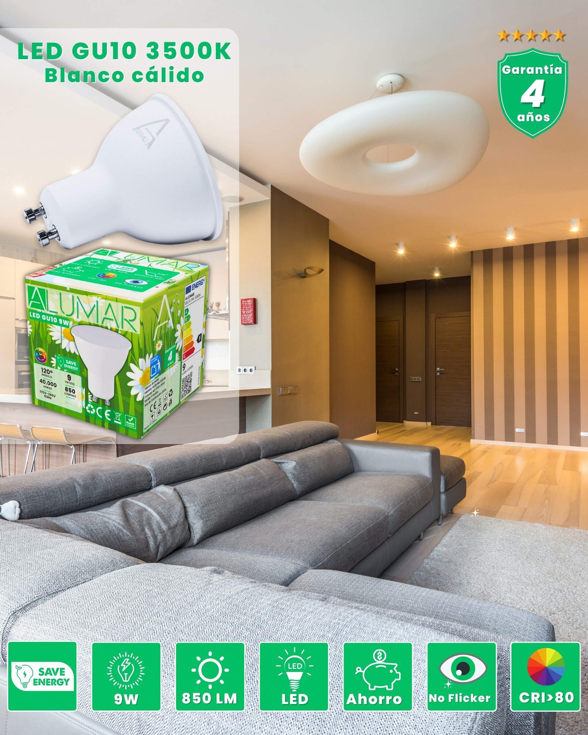 Bombillas LED GU10 9W - 4