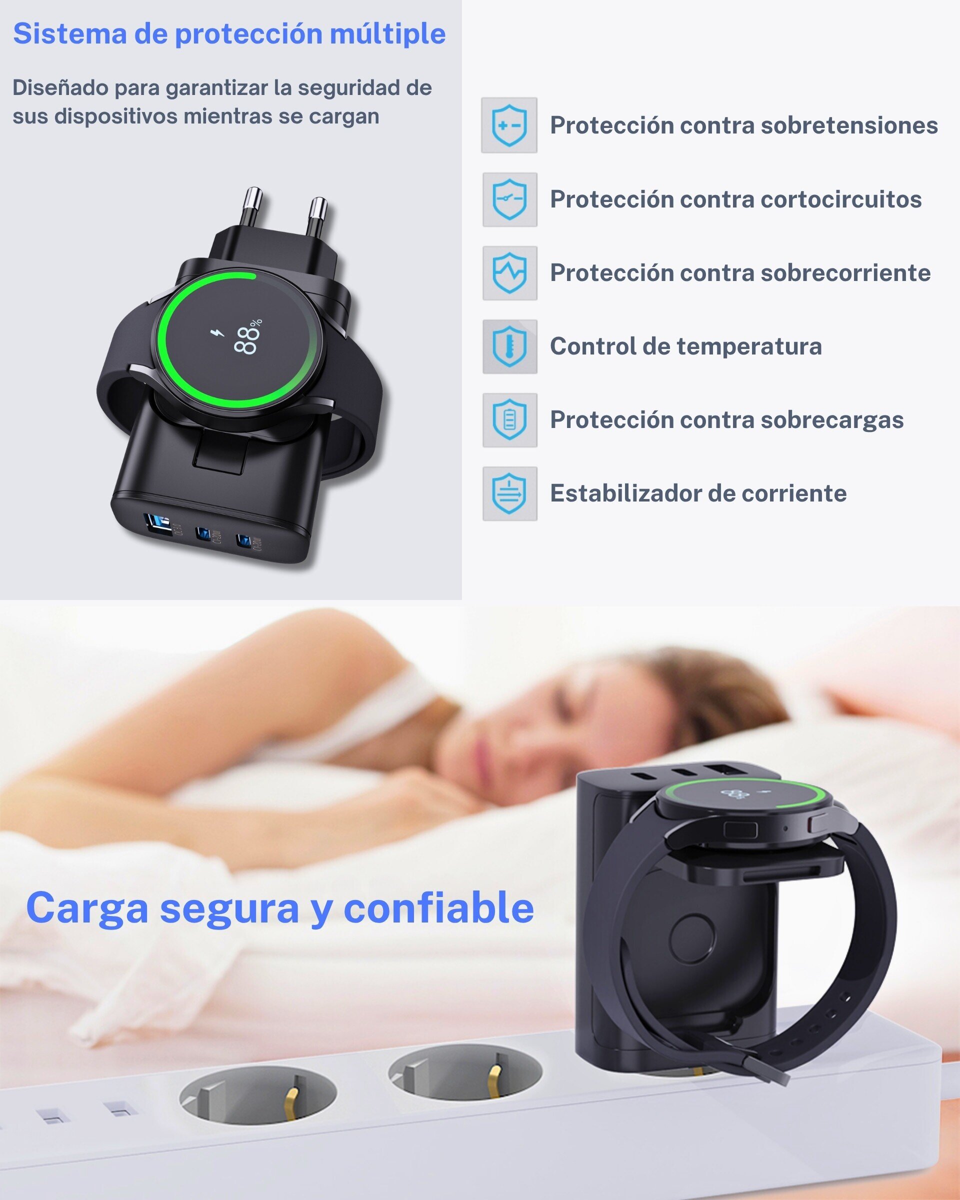 Cargador múltiple compatible con Samsung Galaxy Watch - 7