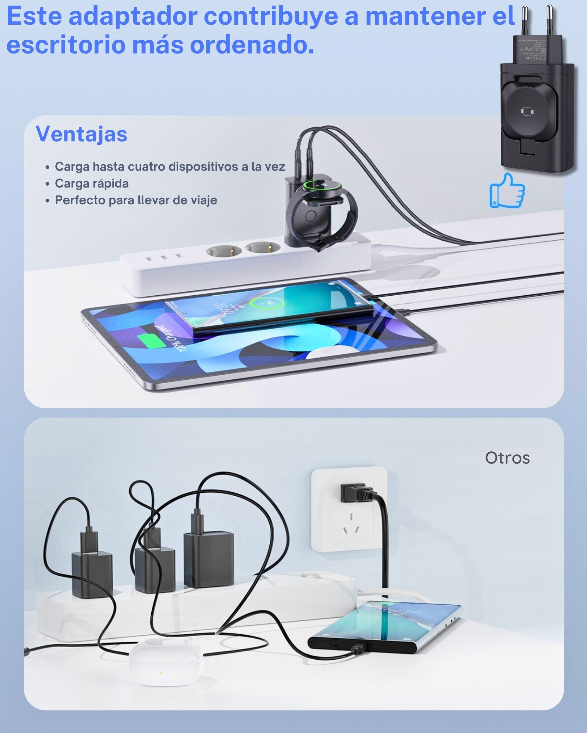 Cargador múltiple compatible con Samsung Galaxy Watch - 5