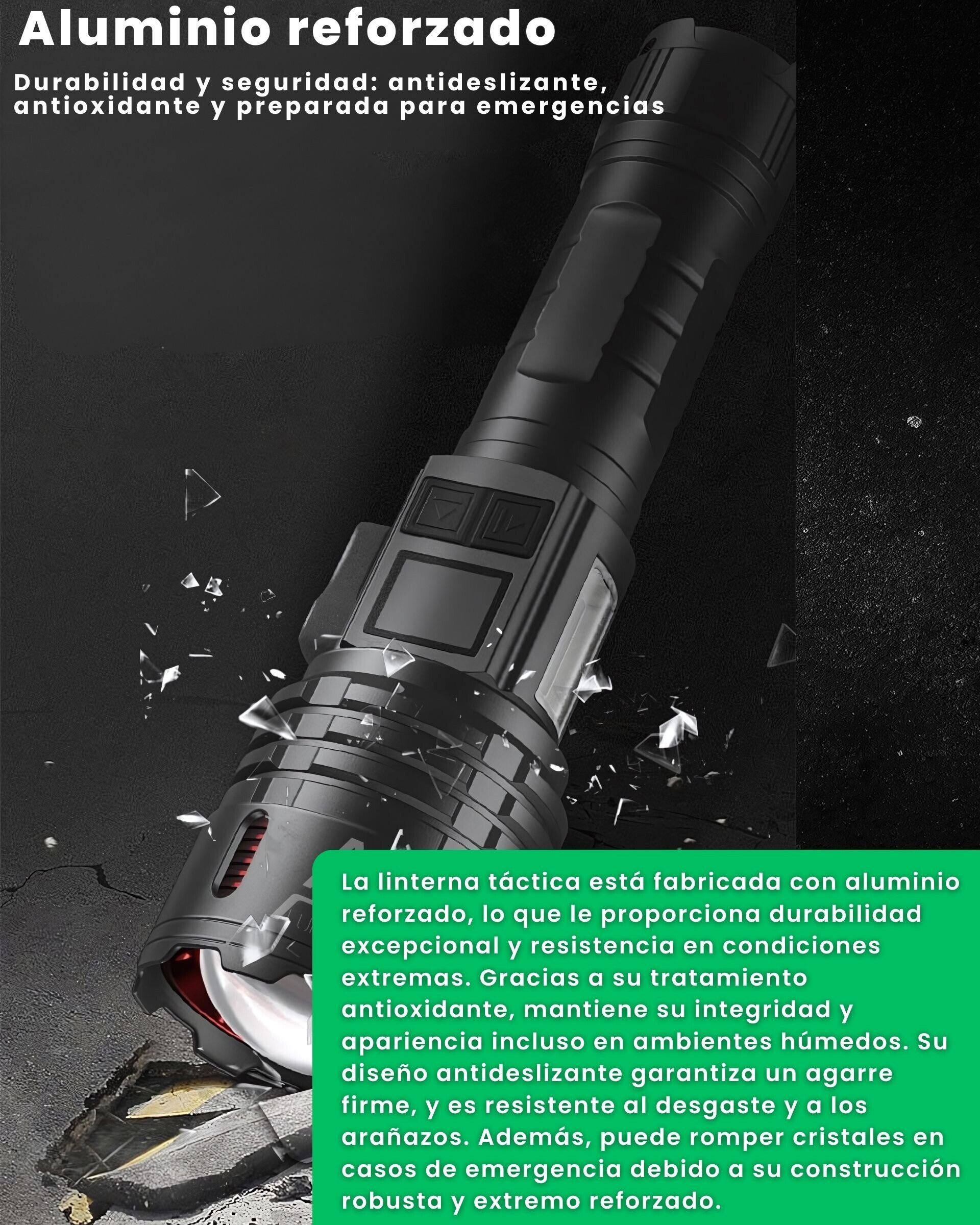 Linternas LED alta potencia XHP-70.2 táctica militar - 5