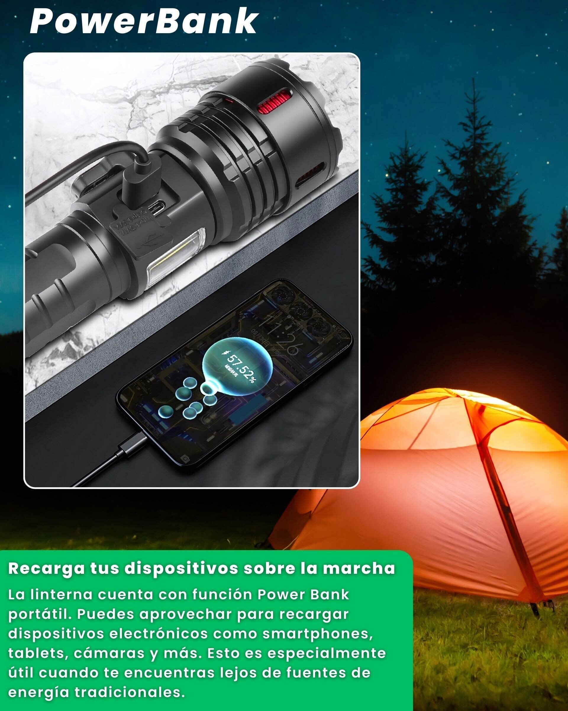 Linternas LED alta potencia XHP-70.2 táctica militar - 15