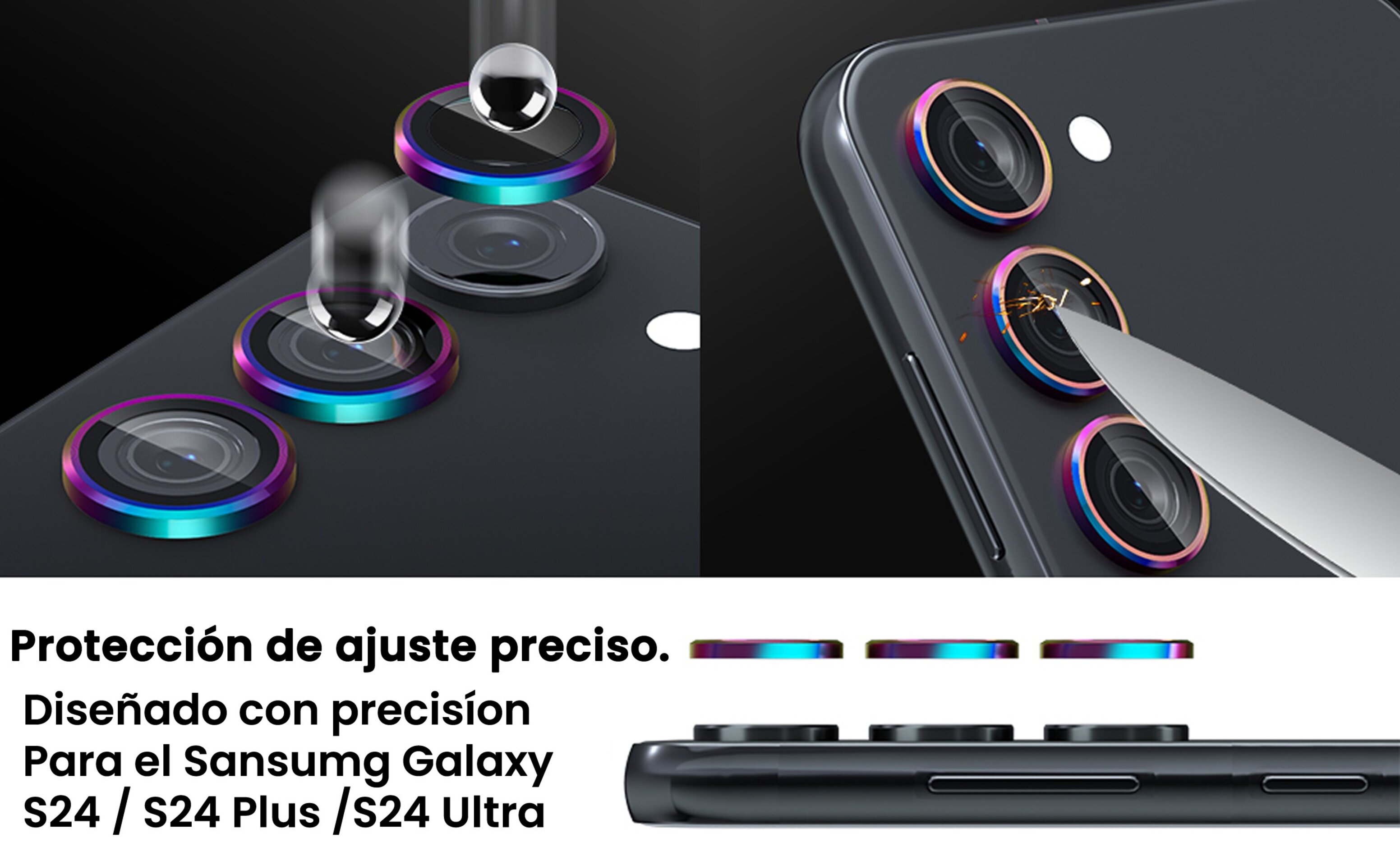 Set protector de pantalla y cámara para Samsung Galaxy S24 - 4