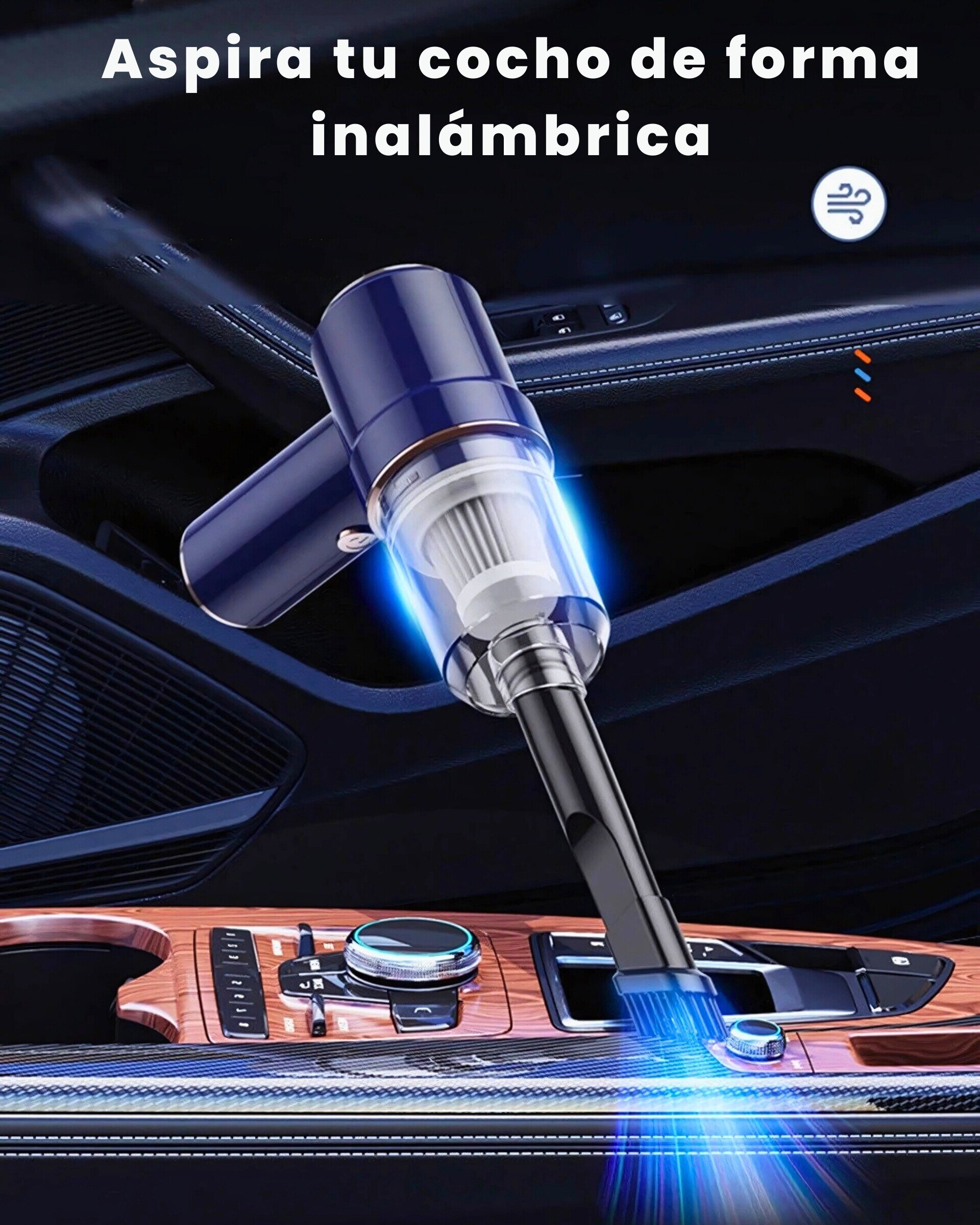 Aspirador y soplador de mano portátil para coche y PC sin cables - 6