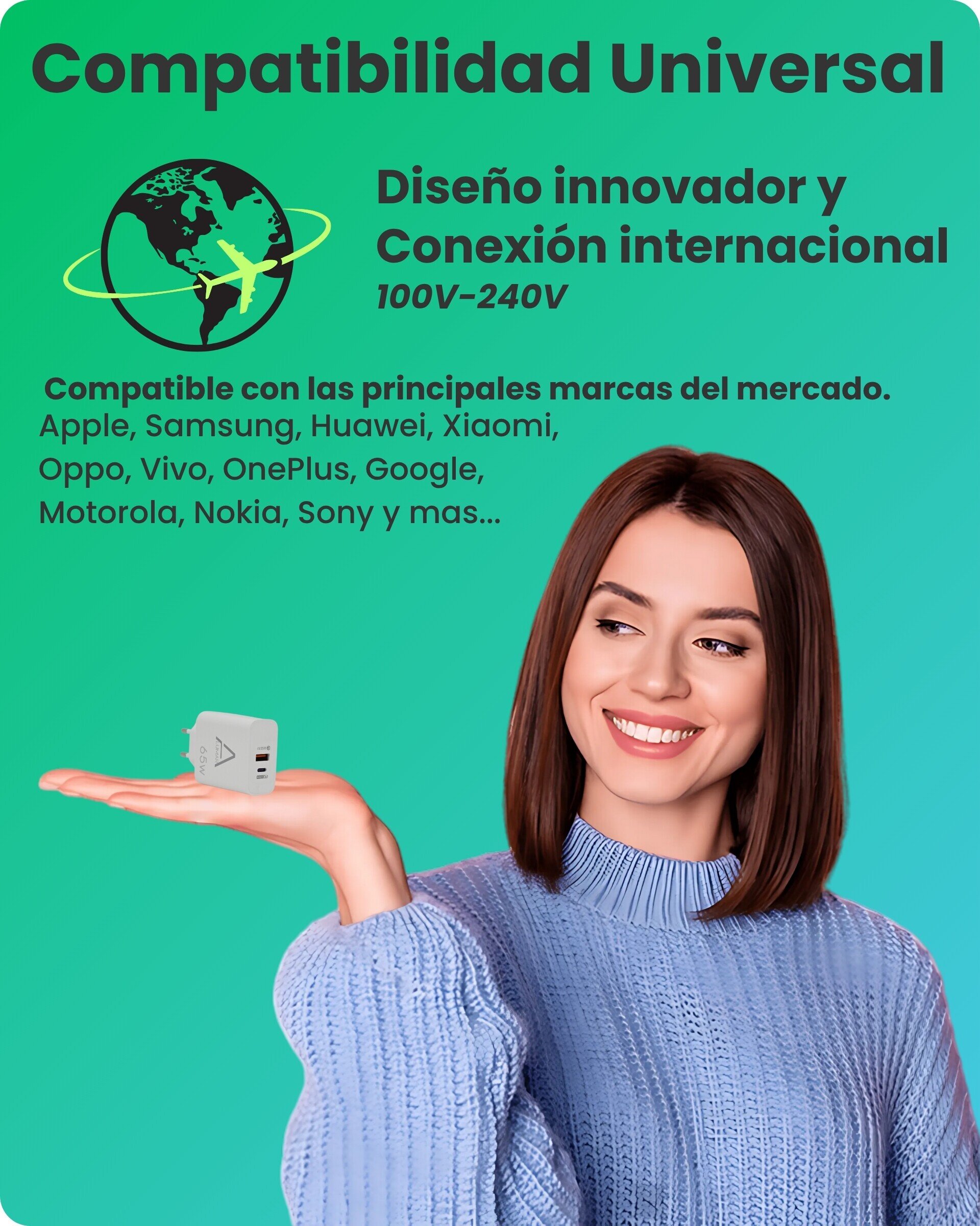 Cargado rápido GaN 65W compatibilidad universal - 4