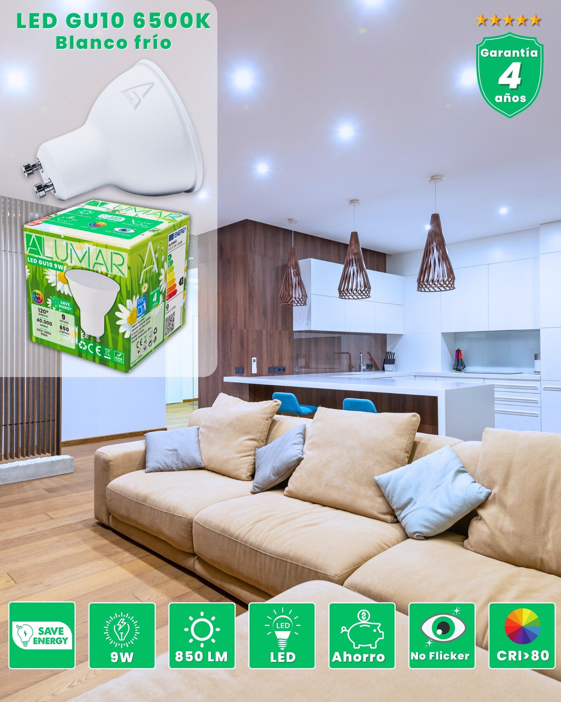 Bombillas LED GU10 9W - 2