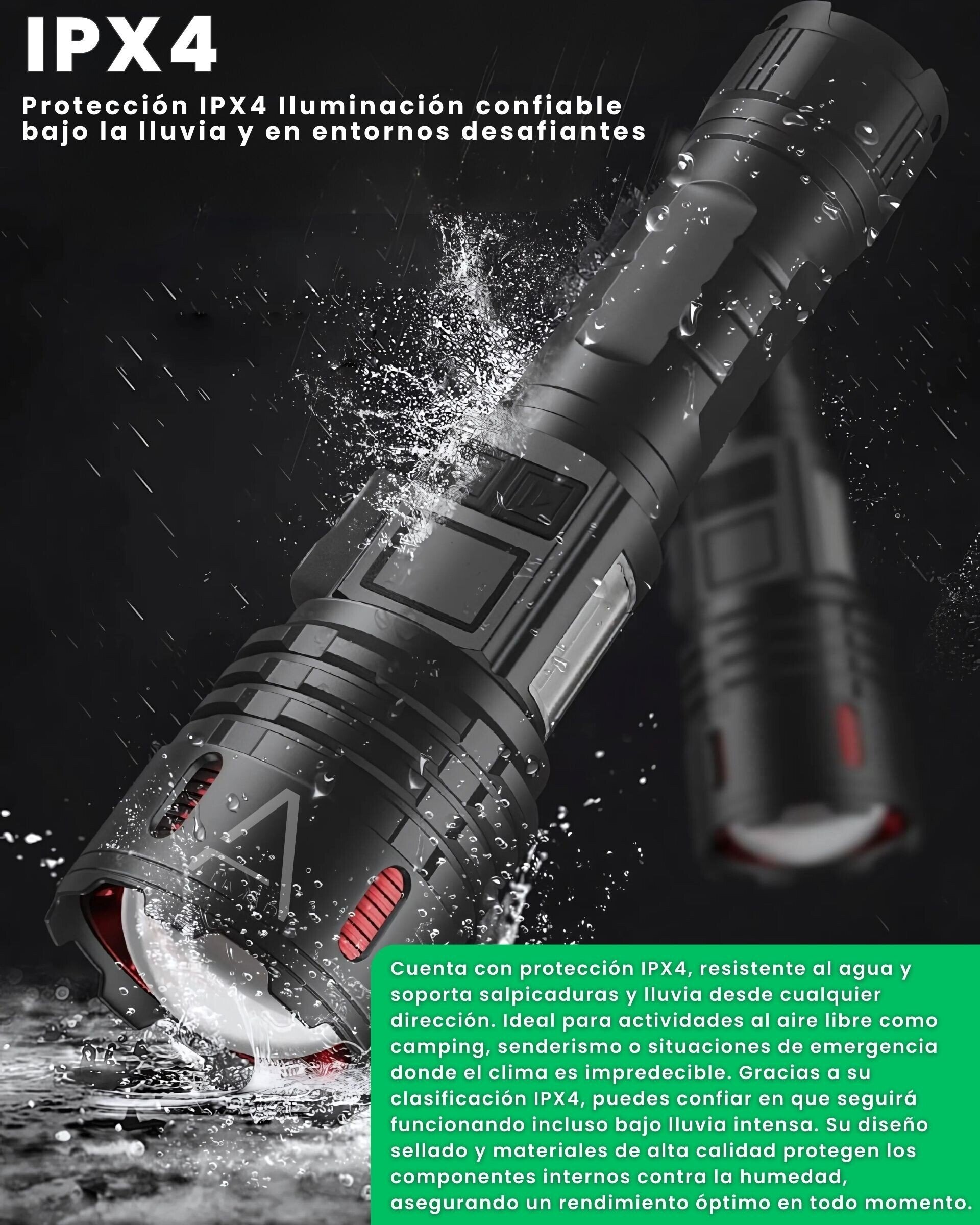 Linternas LED alta potencia XHP-70.2 táctica militar - 6