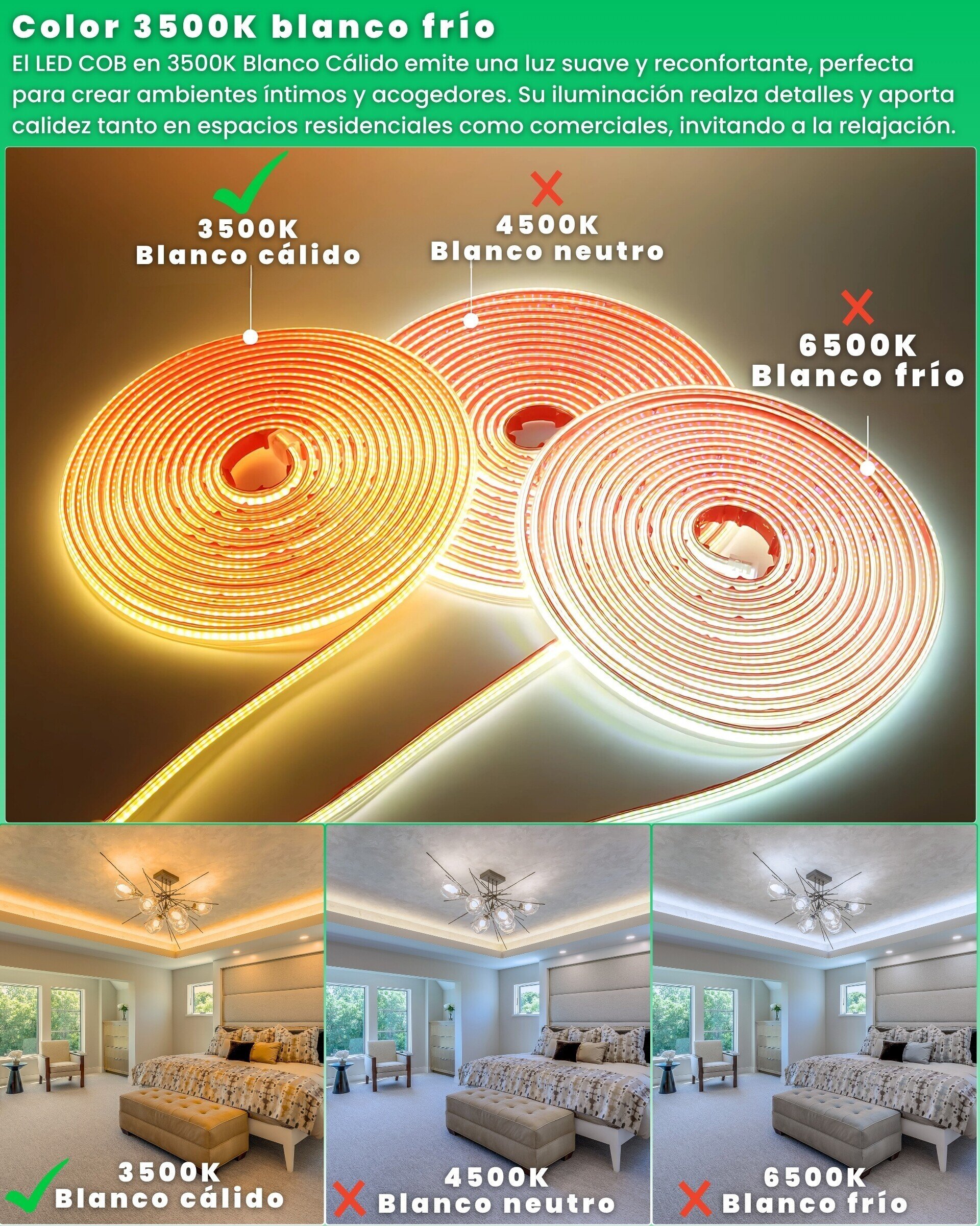 Tira LED COB 220V Conexión directa sin transformador - 16